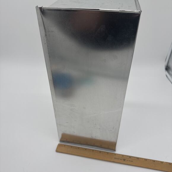 Antique Hoosier Metal Bread Box W/ Sliding Door - Picture 9 of 9